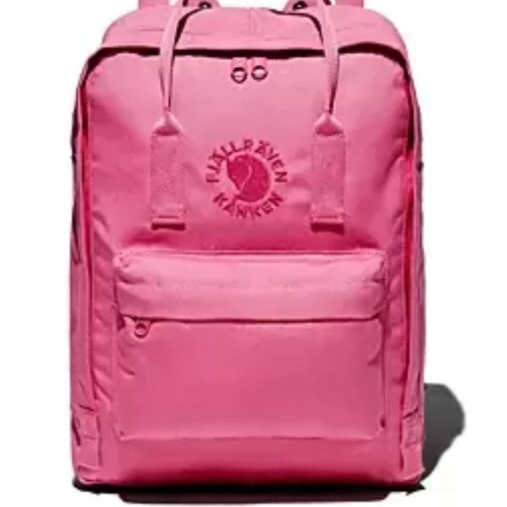 NWT.26.Fjallraven Re-kanken Water Resistant Backpack in Pink Rose women-Girls@24